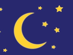 Illustration ciel de nuit avec lune et étoiles Illustration ciel de nuit avec lune et étoiles